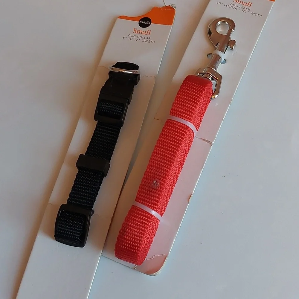 Publix Dog Collar and Dog Leash Bundle for Small Dogs NWT